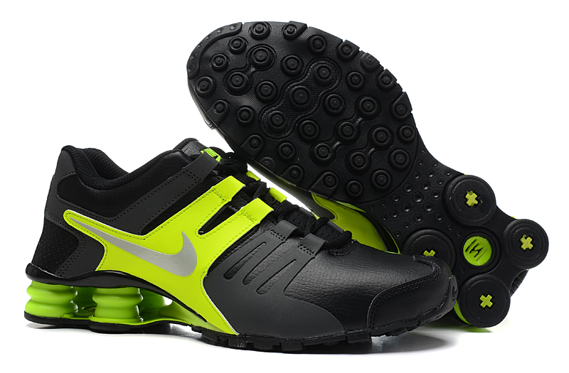 Hommes Nike Shox actuels vert noir (2)